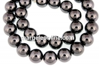 Margele hematit, round, 10mm