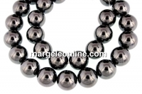 Margele hematit, rotund, 12mm