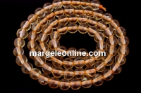 Margele citrin, rotund, 5mm