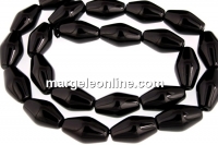 Margele onix negru, biconic, 14.5x8.5mm