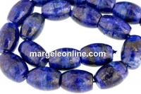 Lapis lazuli natural, round tube, 19x13mm