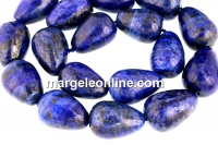 Margele lapis lazuli natural, picatura, 18.5x13mm