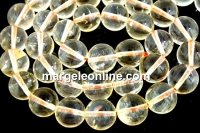 Margele citrin light natural, rotund, 10mm