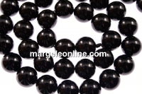 Margele turmalina neagra naturala, rotund, 6.5mm