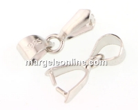 Sistem prindere pandantiv, argint 925 placat cu rodiu, 14x3.5mm - x1