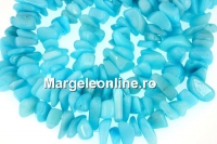 Margele jad, rondela neregulata, turcoaz 10-14mm