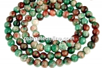 Margele jad, rotund, multicolor, 4.5mm