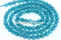 Margele cuart albastru angelit, rotund, 4.5mm