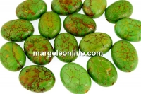 Margele turcoaz verde, oval, 20x15mm