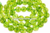 Margele cuart verde natural, rotund, 6mm