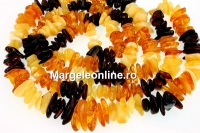 Margele chips din chihlimbar natural, 8-14mm