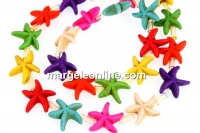 Margele magnezit multicolor, stea de mare, 14.5mm
