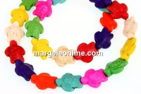 Margele magnezit multicolor, broscuta testoasa, 14.5mm