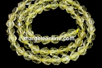 Margele cuart lemon natural, helix, 6mm