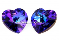 Swarovski, pandantiv inima, heliotrope, 14mm - x2