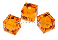 Swarovski, cub, topaz, 6mm - x2