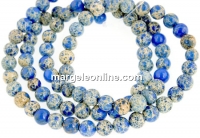 Imperial jasper, blue, round, 4.5mm