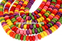 Margele magnezit multicolor, rondela, 8x4mm