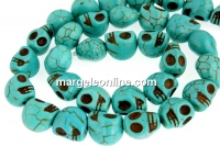 Margele magnezit, craniu, 12x12mm