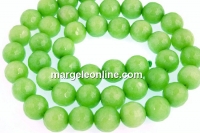 Margele jad verde lime, rotund fatetat, 6mm