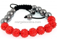 Bratara cu 9 margele shamballa light siam- x1