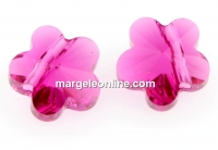 Swarovski, floare, fuchsia, 8mm - x2