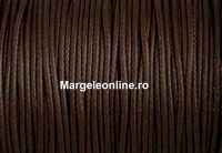 Snur matase cerata, maro intens, 0.7mm - 5m