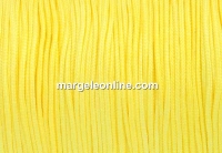Bobina snur matase pentru bratari, galben luminos, 0.8mm - x120m