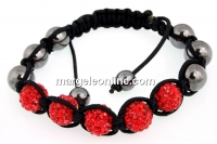 Bratara cu 5 margele shamballa light siam x1