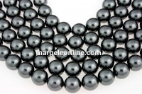 Swarovski pearl, dark grey, 6mm - x100