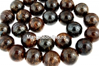 Bronzite, round, 14mm