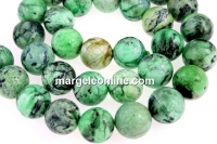 Margele turcoaz lime natural, rotund, 12.5mm