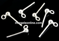 Tortite cercei cu bila 3mm, argint 925, model 3 - x1per