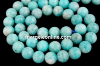 Peruvian amazonite, natural, round, 8mm