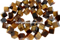 Margele ochi de tigru, cub neregulat, 8x6mm