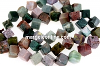 Margele agate indiene cub neregulat, 8x6mm