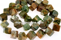 Margele riolit, cub neregulat, 12x8mm