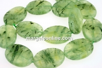 Margele prehnit natural, oval plat, 30x22mm
