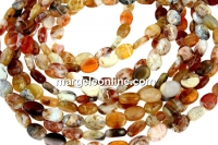 Margele brandy opal natural, oval plat, 8x6mm
