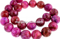 Margele agate crazy, rotund, 14mm