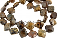 Margele bronzit natural, romb, 11.5mm