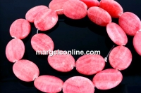 Margele rodocrozit argentinian, oval, 20x15mm