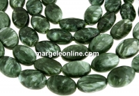 Margele serafinit natural, oval plat, 12x8mm