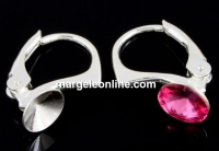 Tortite cercei argint 925 sistem click, rivoli 6mm- x1per