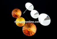 Tortite cercei, argint 925, pentru 3 rivoli- x1 per