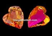 Swarovski, pandantiv inima Devoted 2 U, astral pink, 17mm - x1