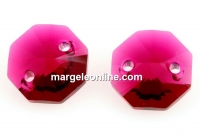Swarovski, link octogon, ruby, 12mm - x2