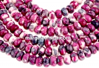Margele rasina rain flower, rondele, 6x4mm
