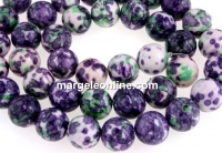 Margele Rain flower stone, rotund, 10.5mm