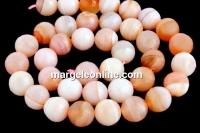 Margele din agate dantelate, rotund, 6.5mm